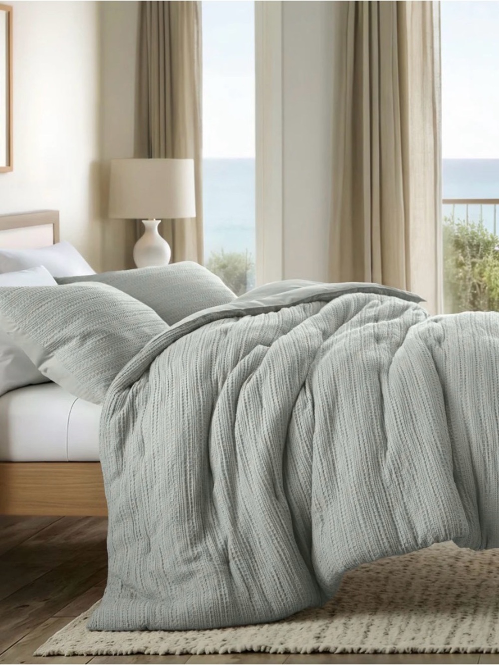 IENJOY Home Collection textured waffle comforter Full/Queen